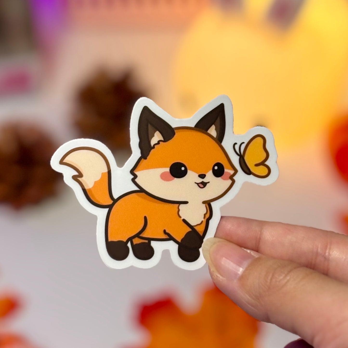 Autumn Fox Waterproof Matte Stickers