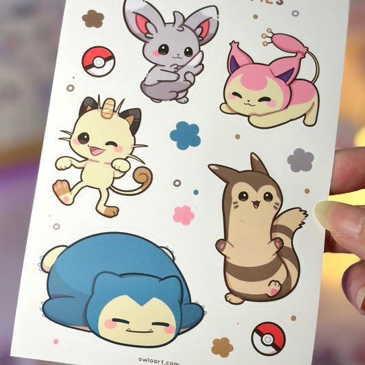 Normal Cuties Waterproof Sticker Sheet