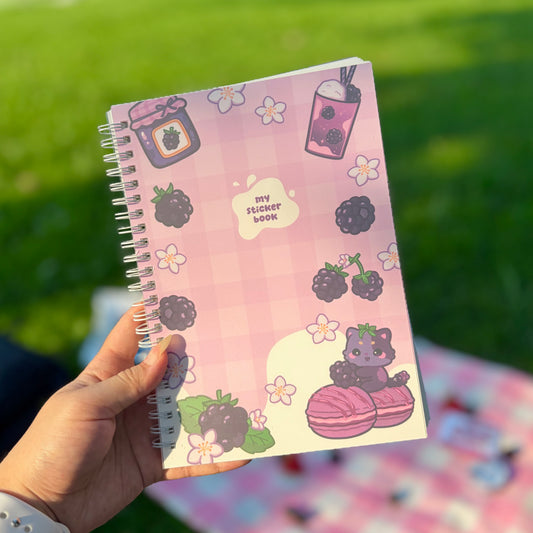 Blackberry FruitKitty Sticker Reusable Book (A5 size)