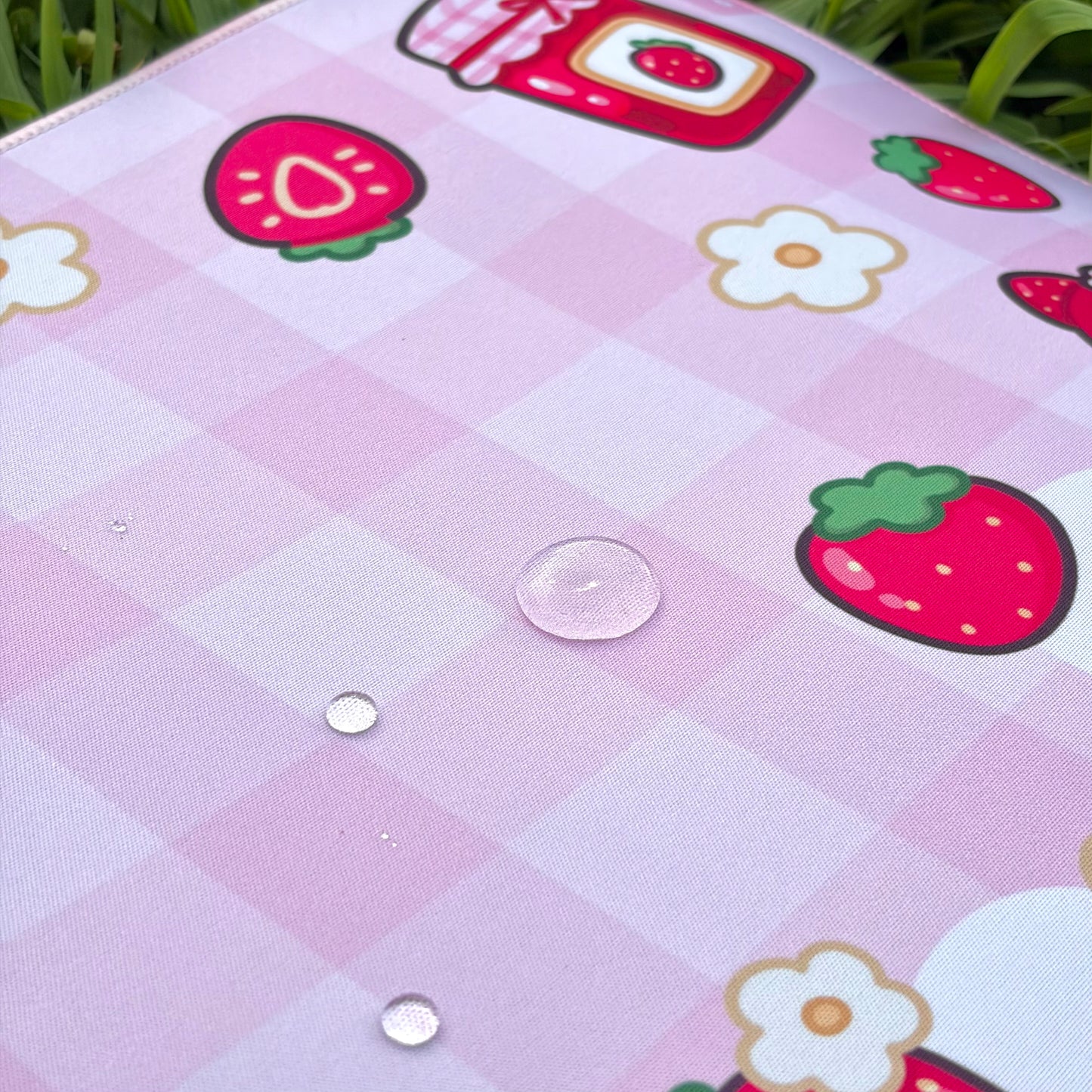 Strawberry FruitKitty Waterproof Desk Mat