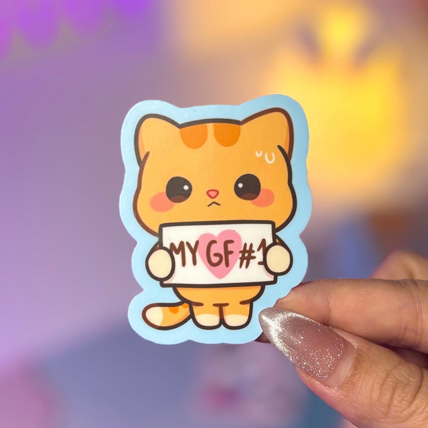 My Girlfriend #1 Couple Waterproof Stickers