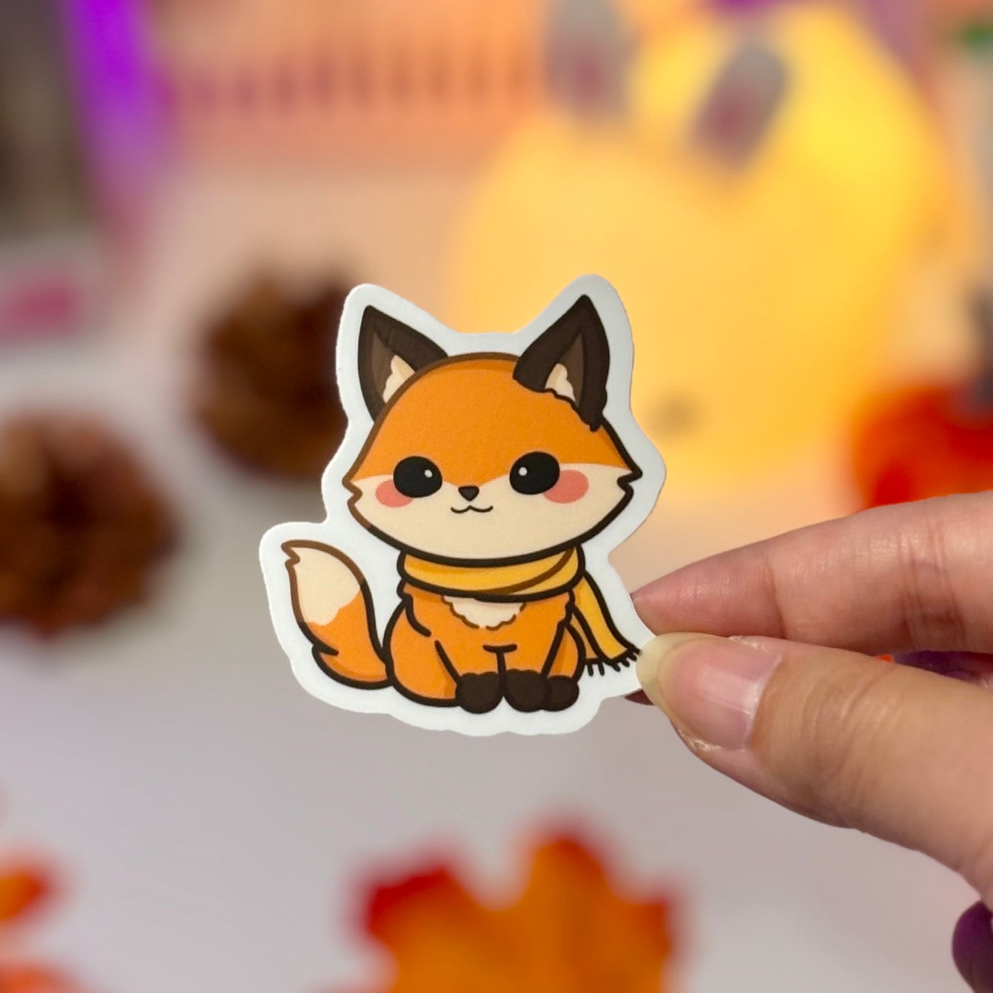 Autumn Fox Waterproof Matte Stickers