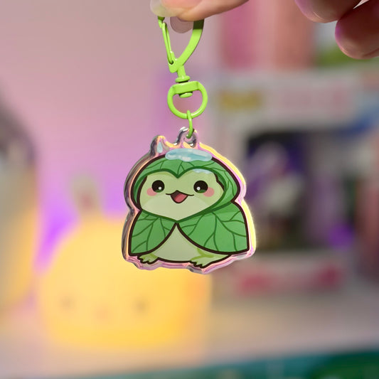 Rainy Day Frog Acrylic Keychain