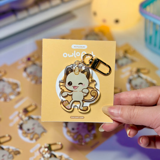 Mischief Cat Acrylic Keychain