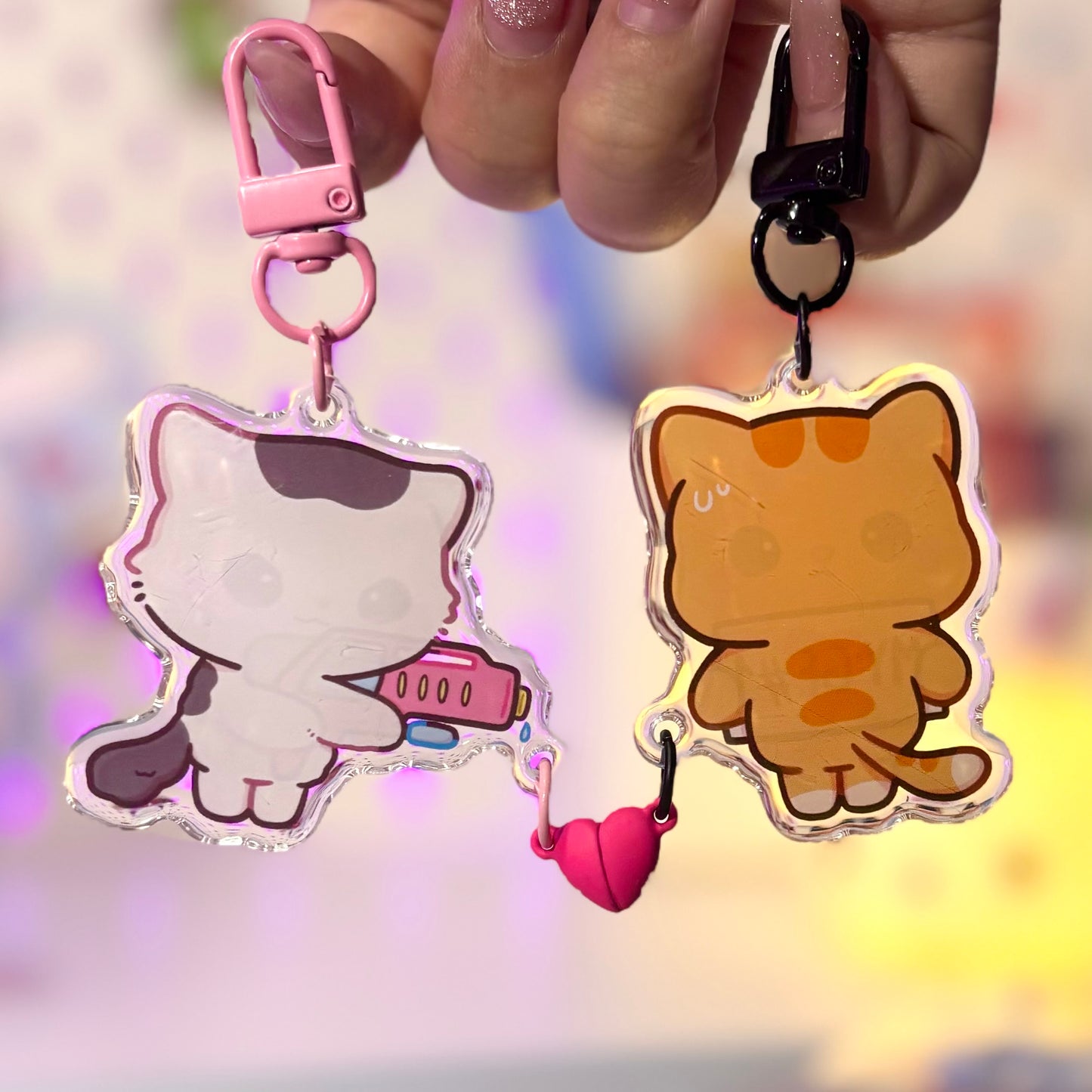 My Girlfriend #1 Couple Acrylic Keychains 💕🔫 + Free Wallpaper