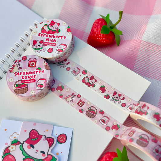 Strawberry FruitKitty Washi Tape