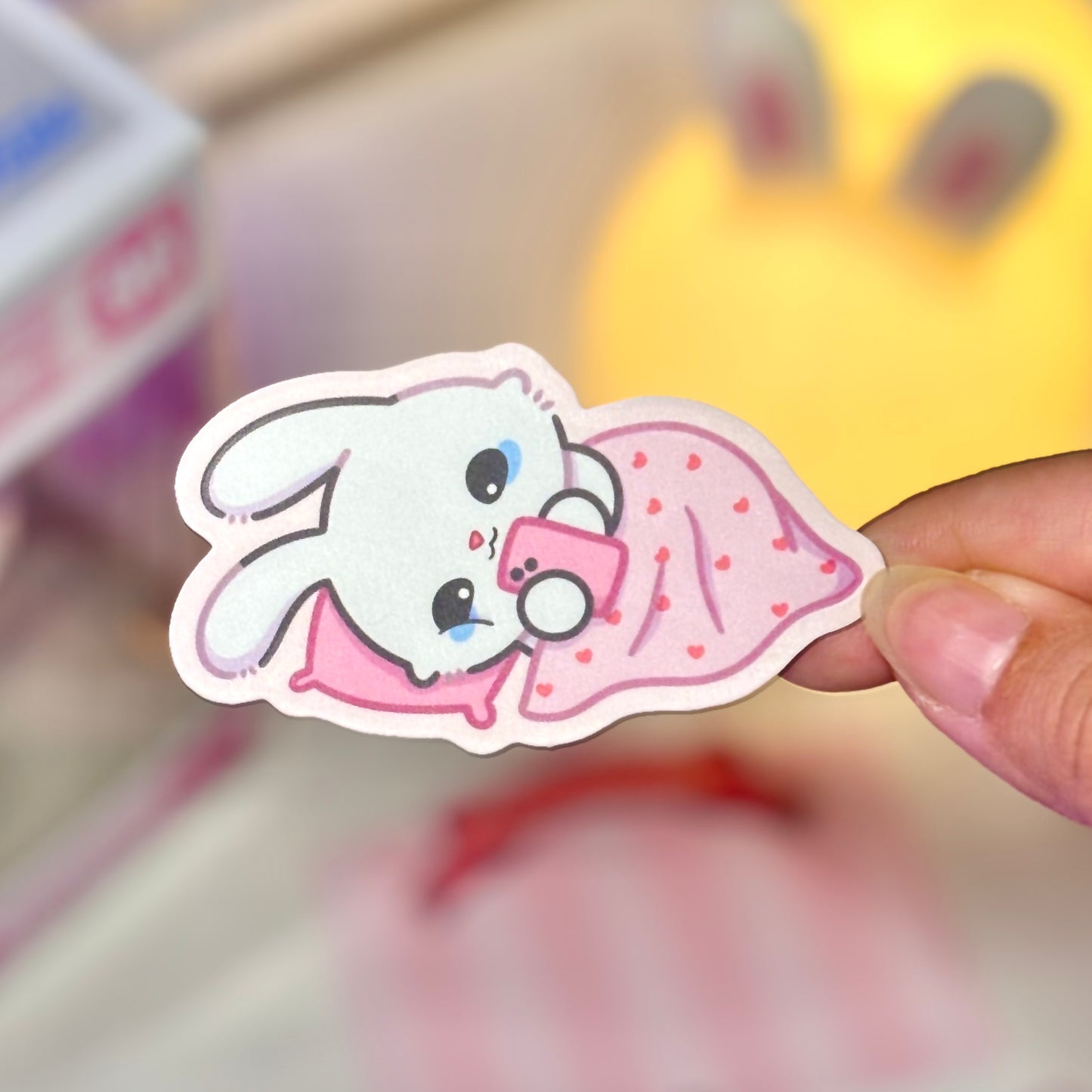 Sleepy Owlo Waterproof Matte Stickers