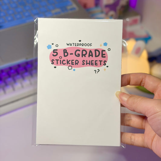Mystery Oopsie Waterproof Sticker Sheet Pack of 5 – B-Grade