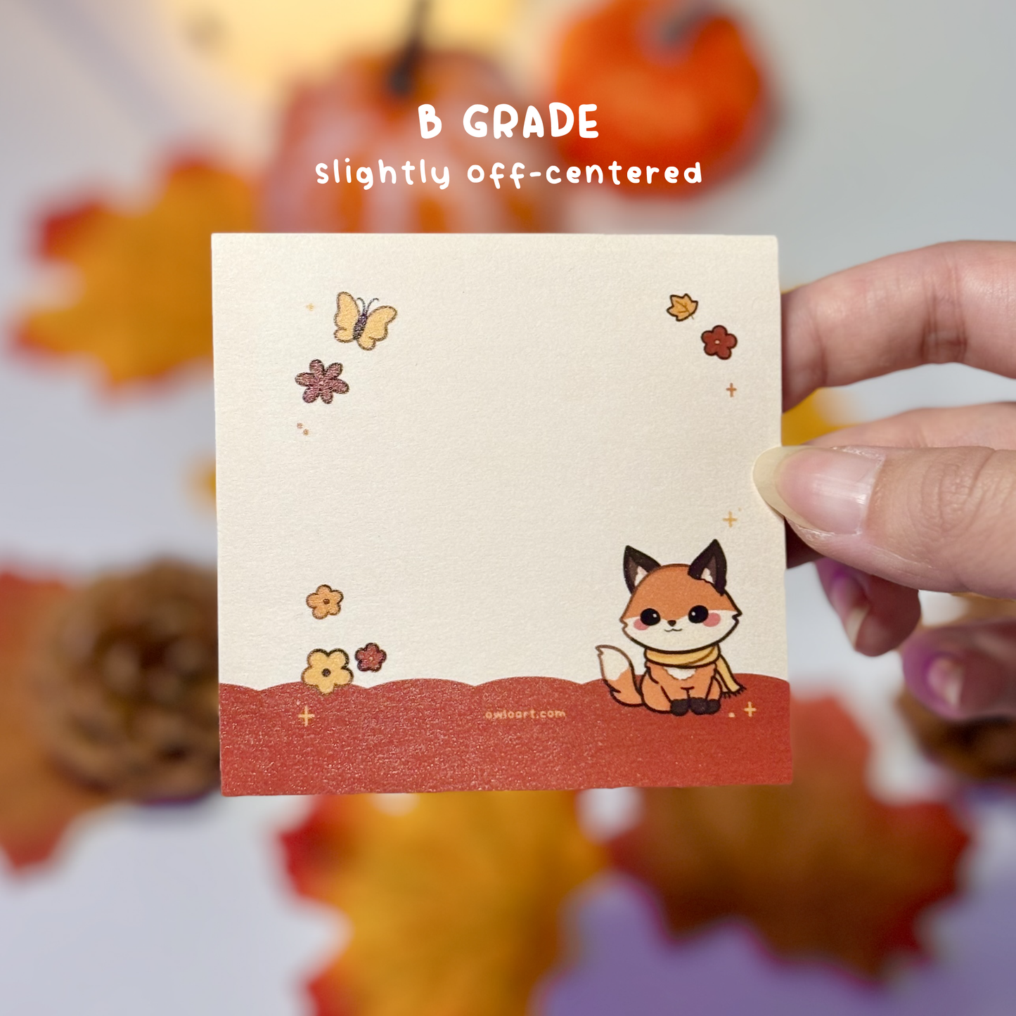 Autumn Fox Sticky Note