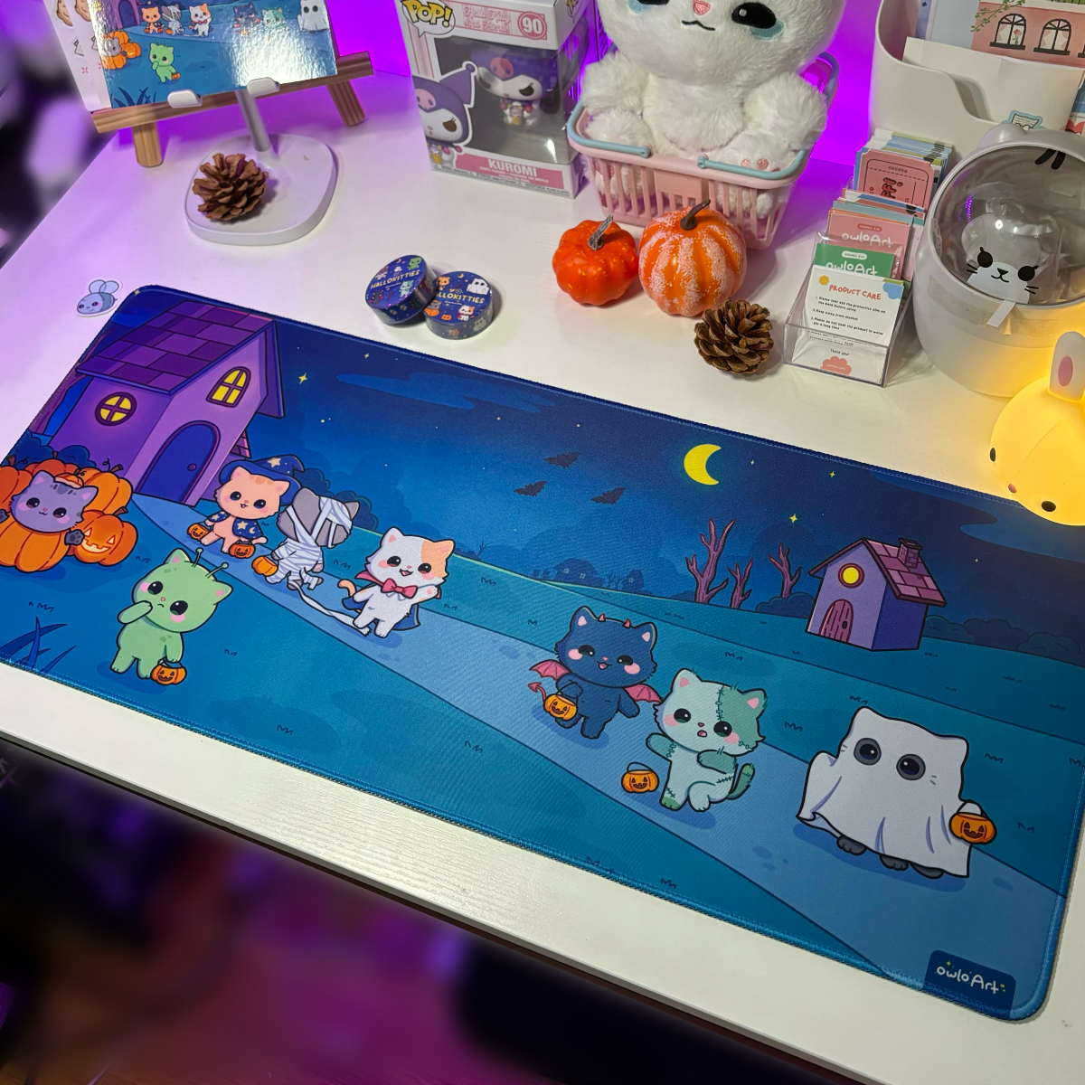 HalloKitties Waterproof Desk Mat
