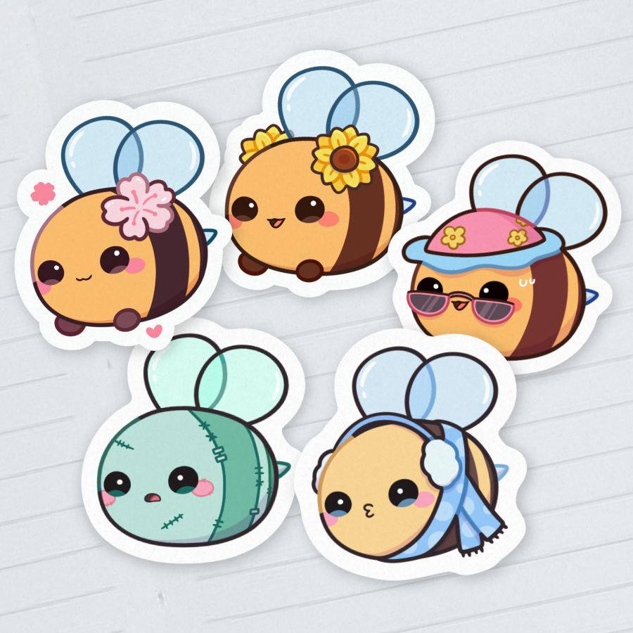 2025 FreeBee Collection Waterproof Sticker Set