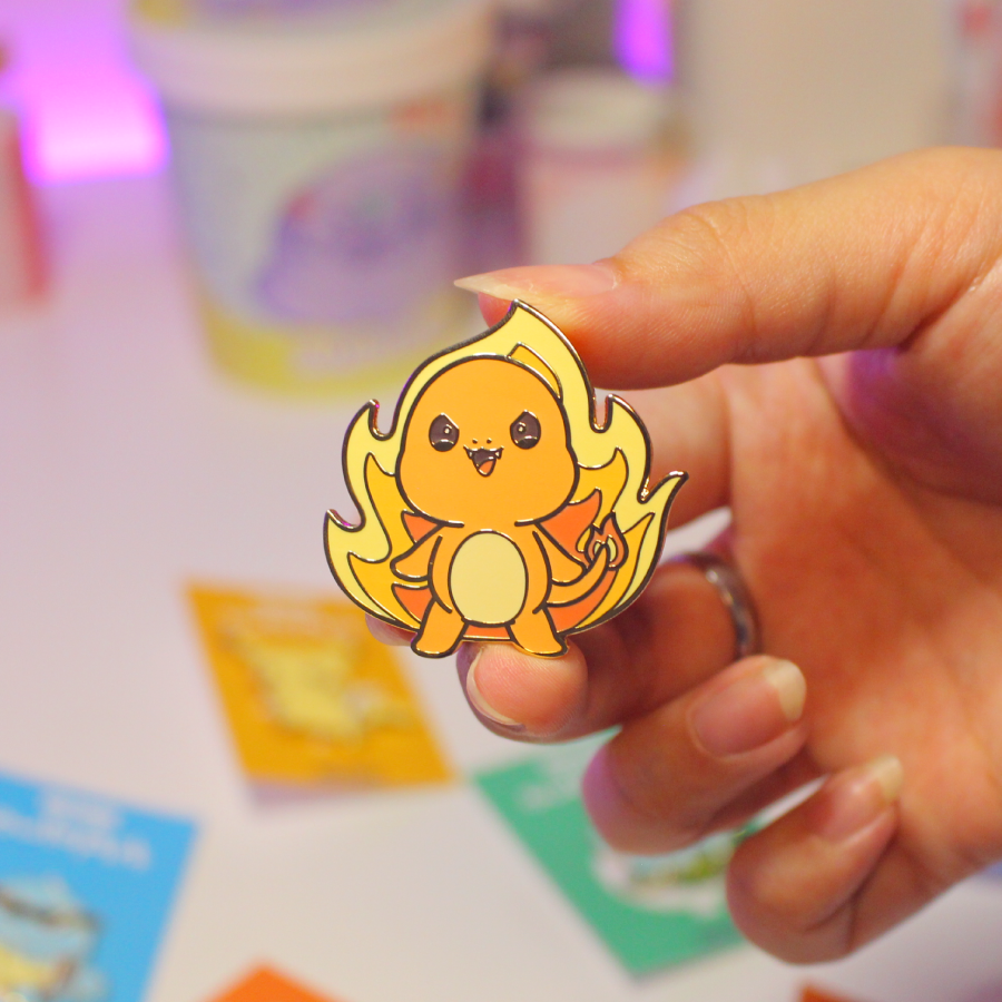 Mischievous Fire Lizard Enamel Pin 🔥
