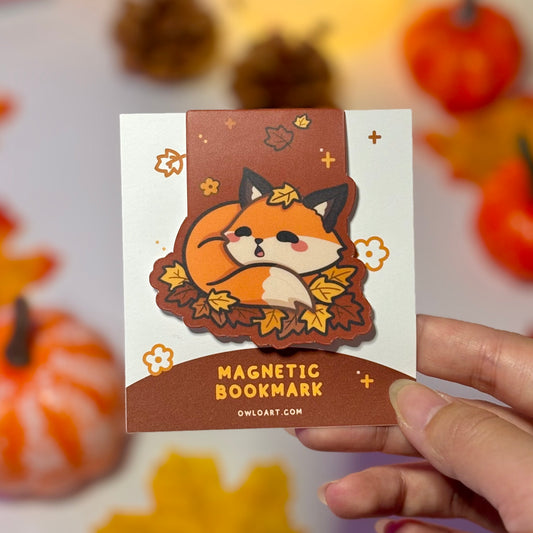 Autumn Fox Magnetic Bookmark