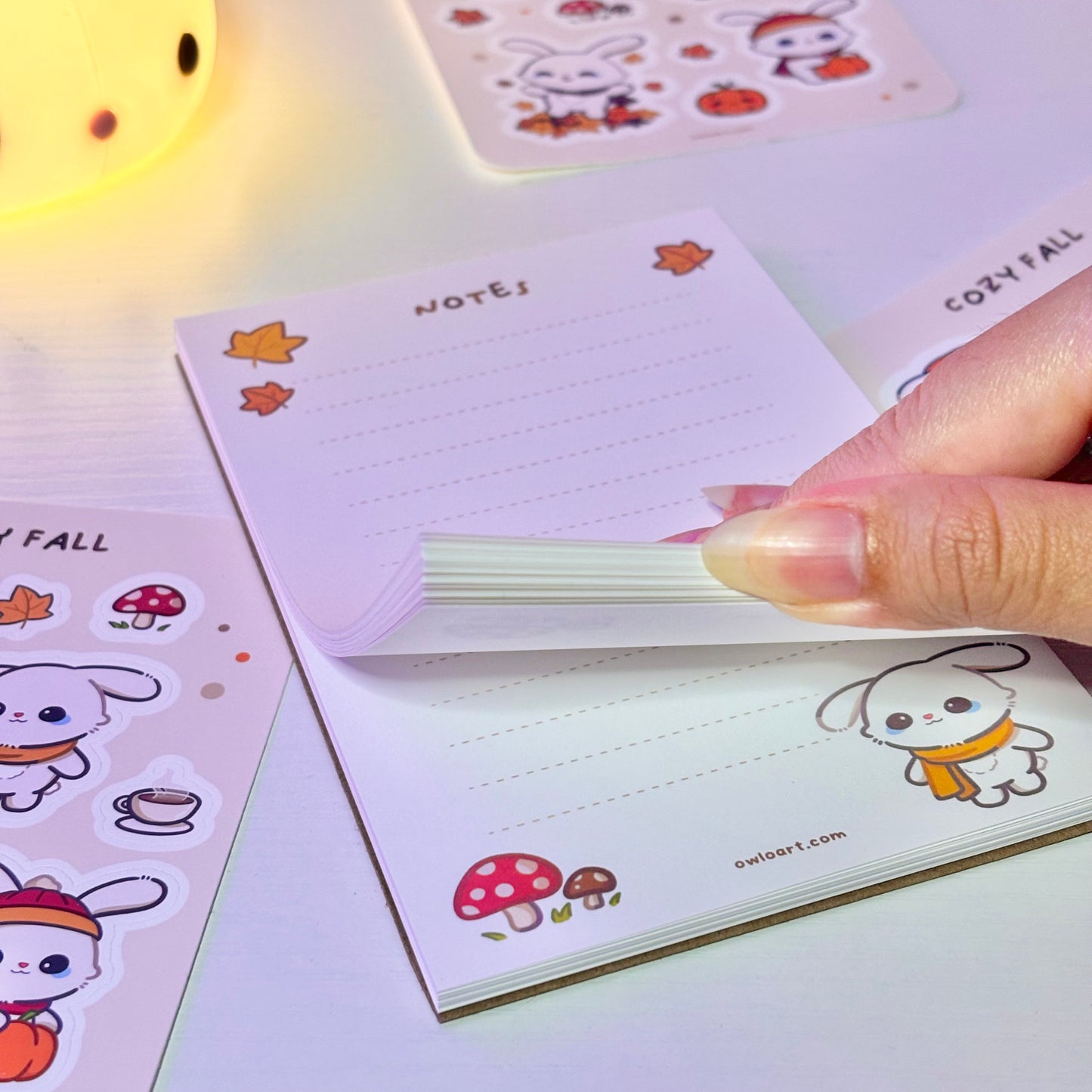 Cozy Fall Notepad 4x6 (Handmade)