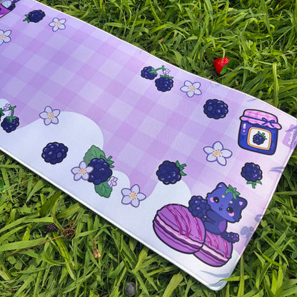 Blackberry FruitKitty Waterproof Desk Mat