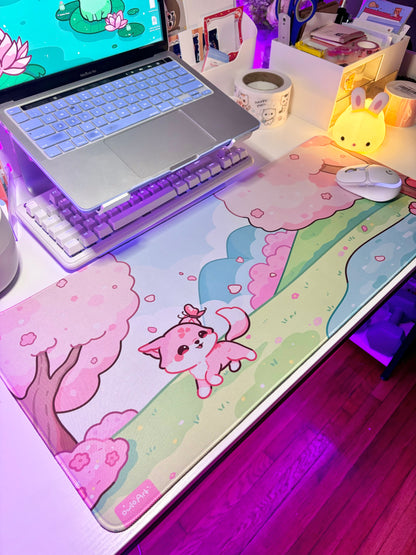 Sakura Fox Desk Mat