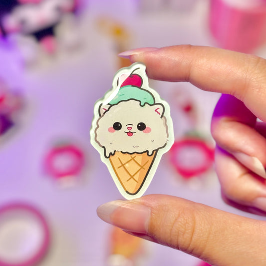 Ice cream Pup Acrylic Magnet