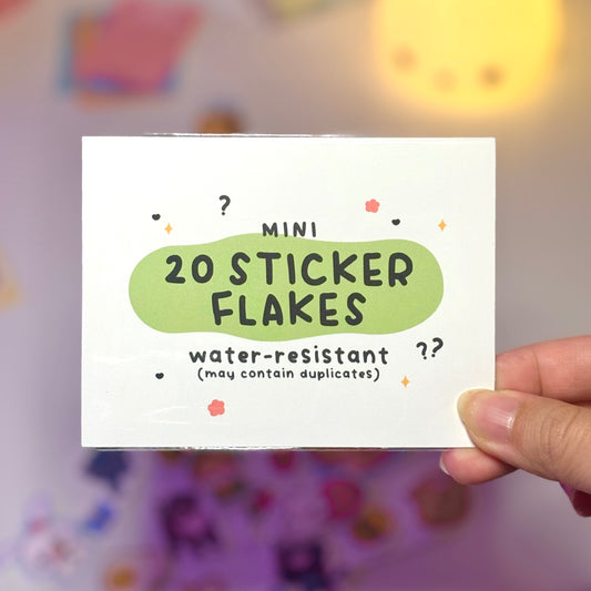 Tiny Mystery Sticker Pack – 20 Mini Water-Resistant Stickers (1 Inch)
