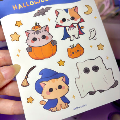 Halloween Kitties Sticker sheet