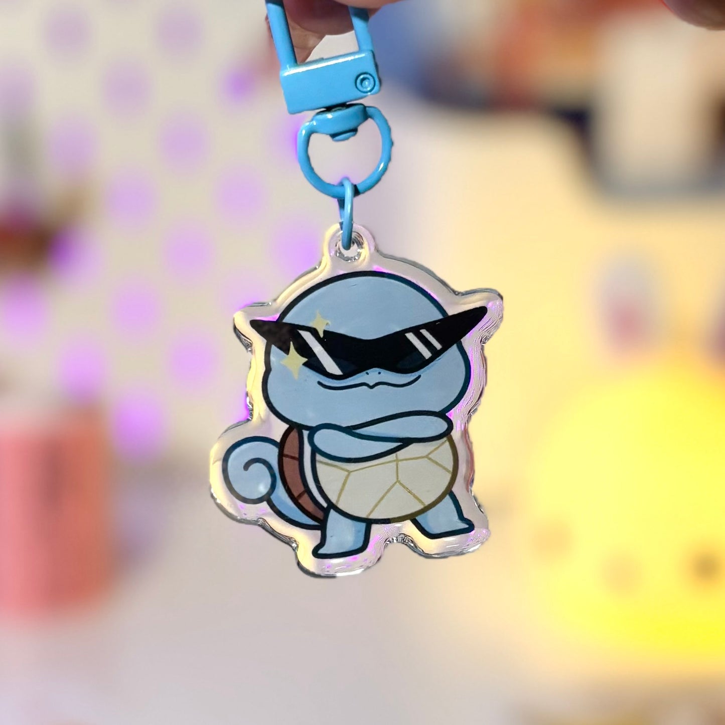 Cool Sunglasses Turtle Acrylic Keychain 💧