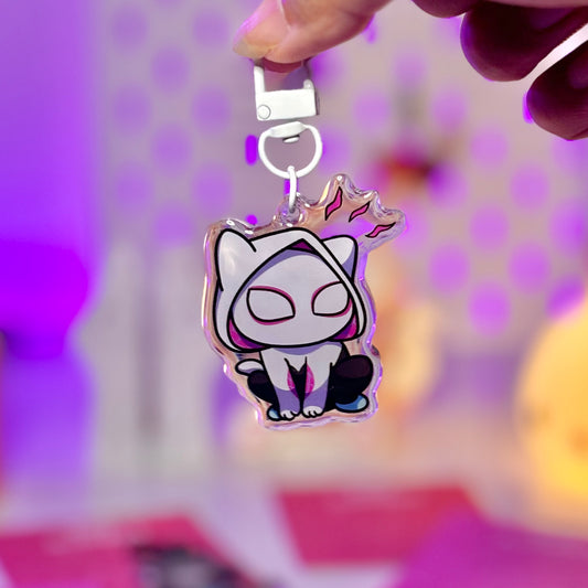 Cat Gwen Acrylic Keychain