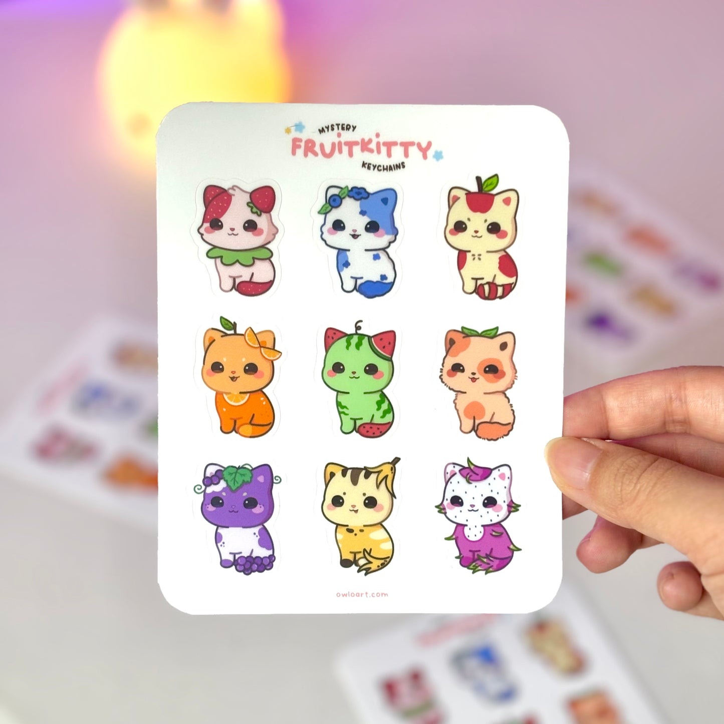 FruitKitty Waterproof Sticker sheet