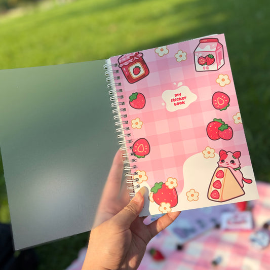 Strawberry FruitKitty Sticker Reusable Book (A5 size)