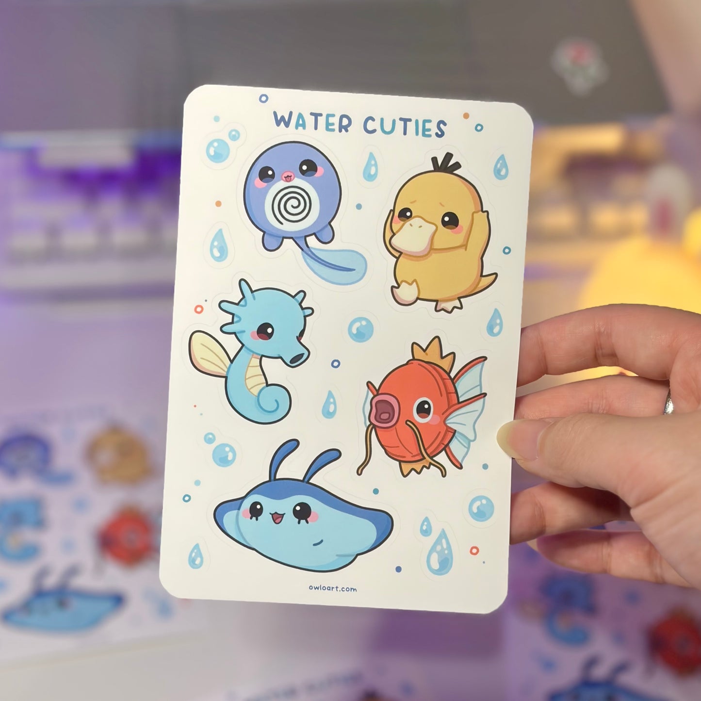 Water Cuties Waterproof Sticker Sheet