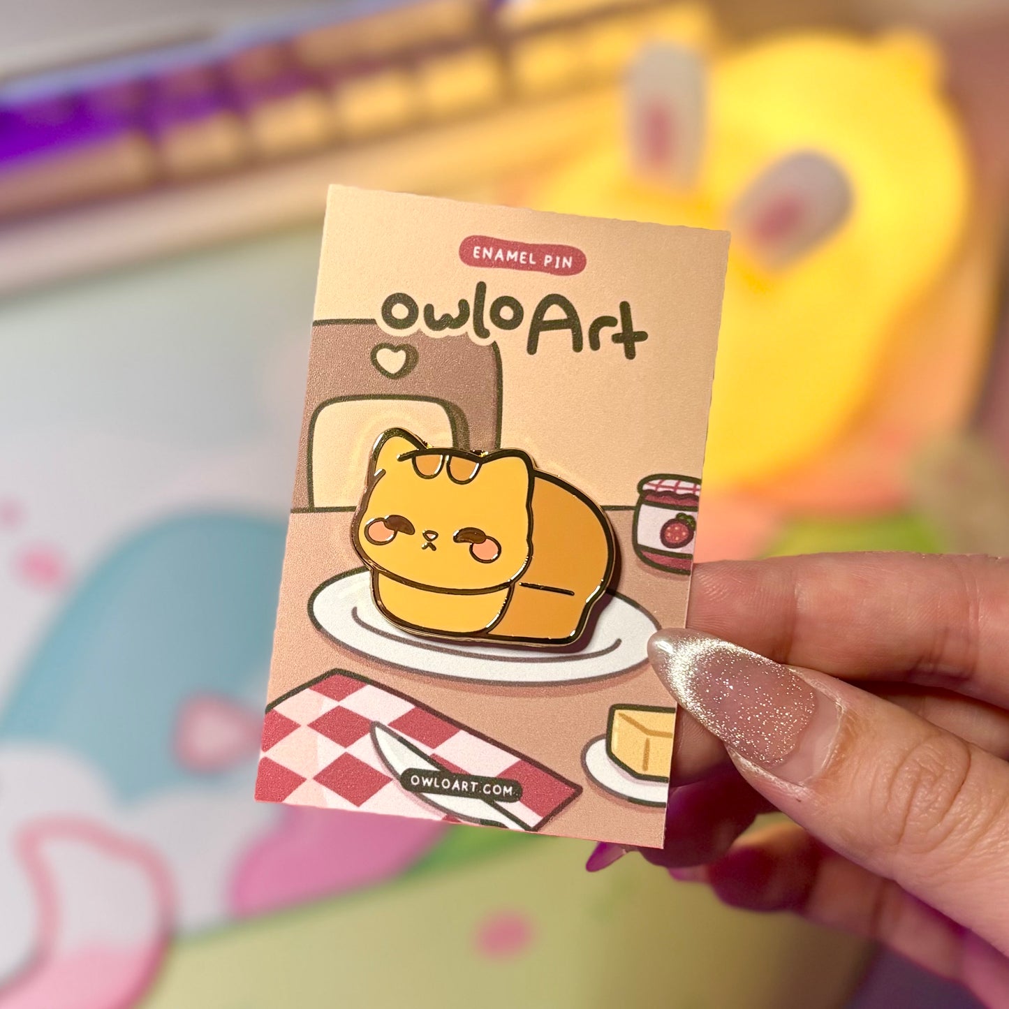 Cat Loaf Enamel Pin