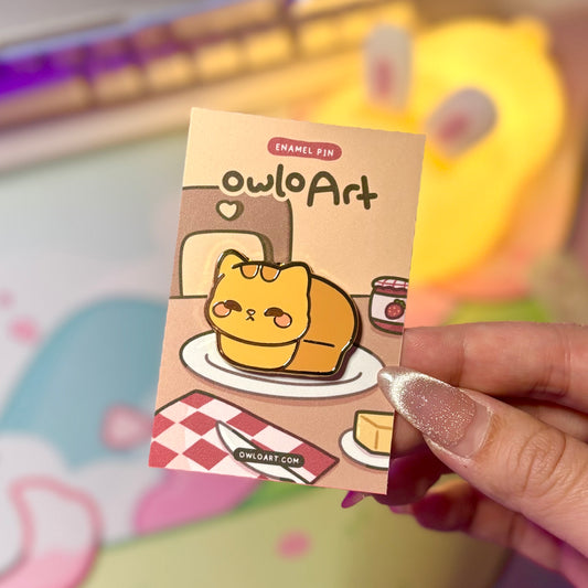 Cat Loaf Enamel Pin