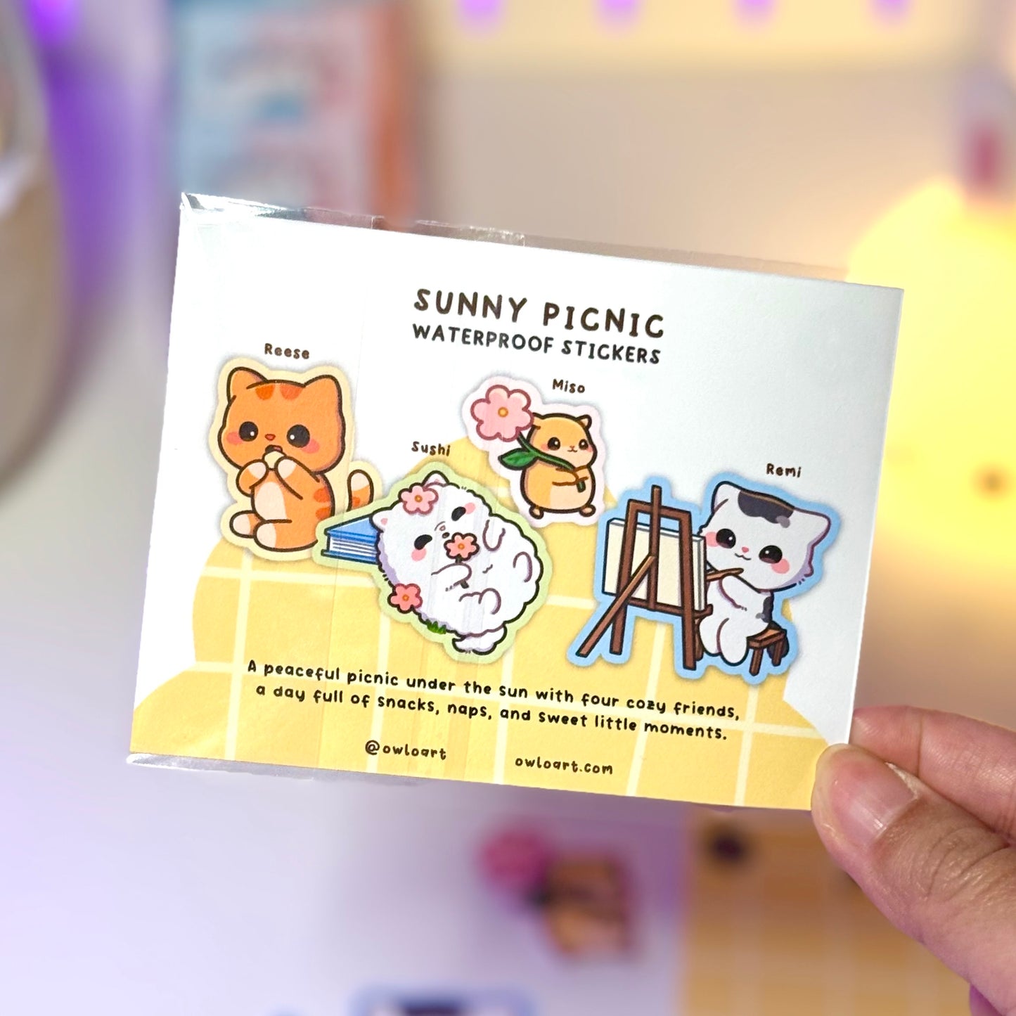 Sunny Picnic Waterproof Matte Stickers