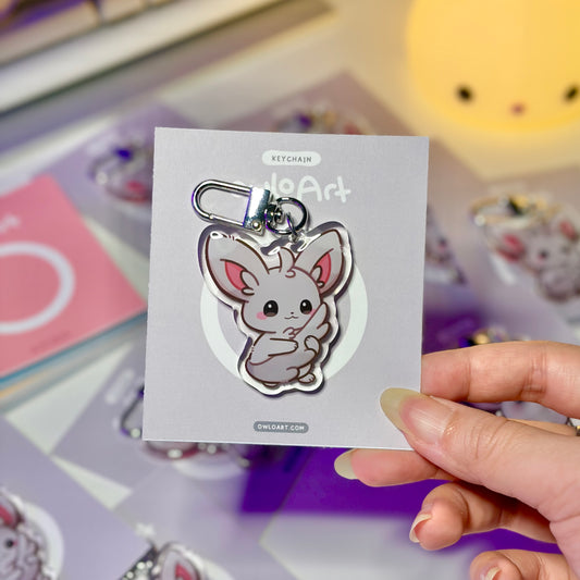 Shy Fluffy Tail Cutie Acrylic Keychain