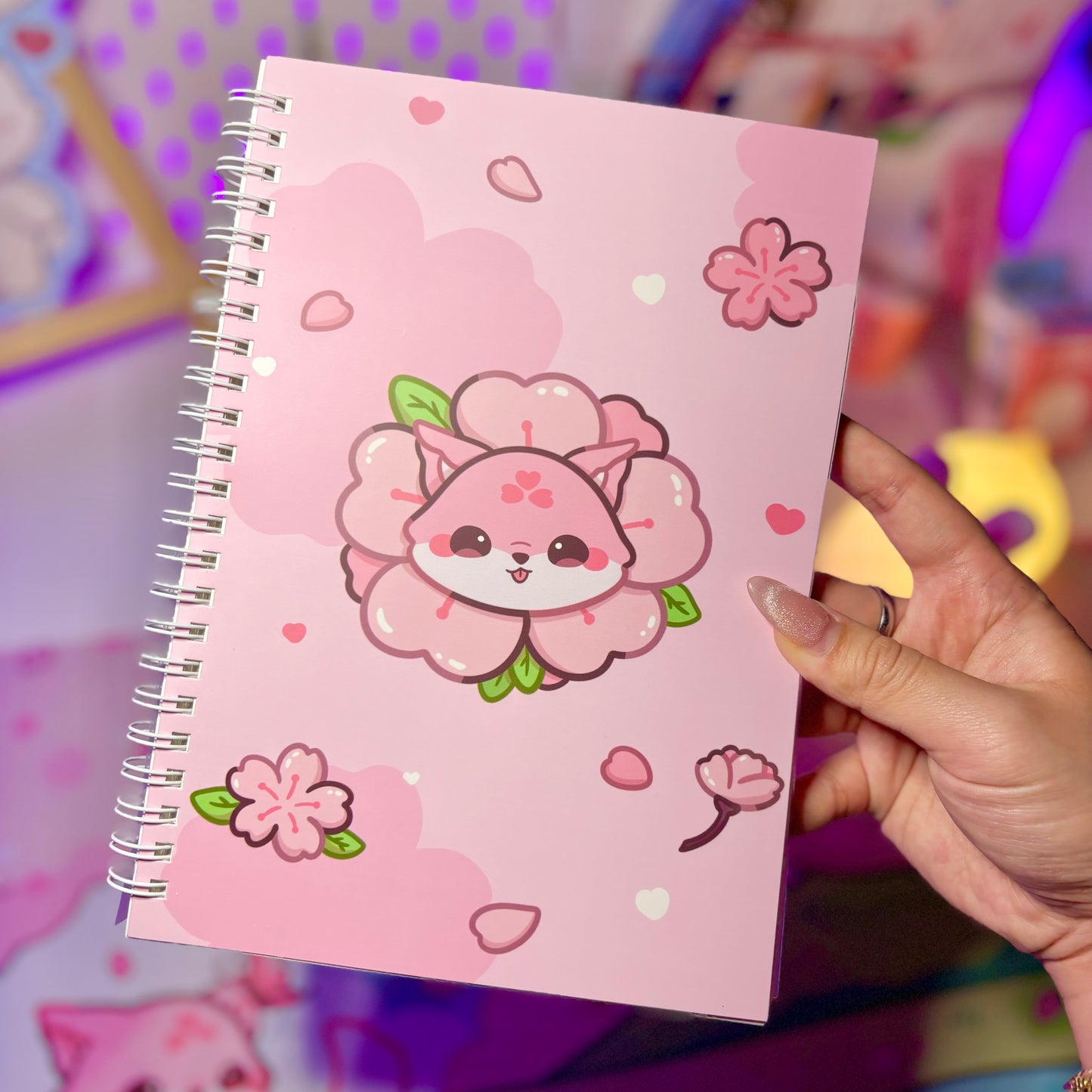 Sakura Fox Sticker Reusable Book (A5 size)