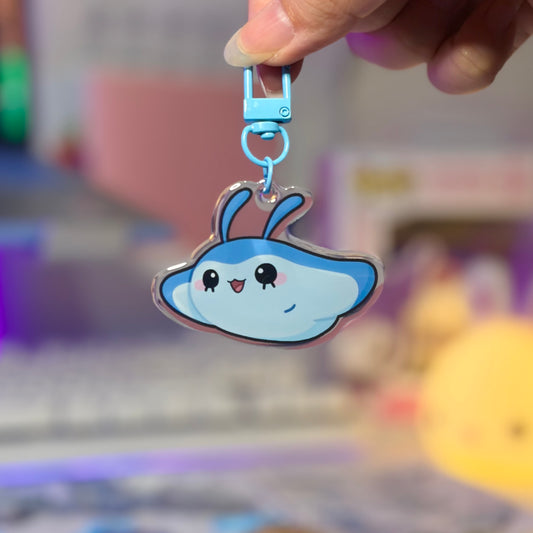 Baby Manta Ray Acrylic Keychain