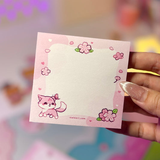 Sakura Fox Sticky Note