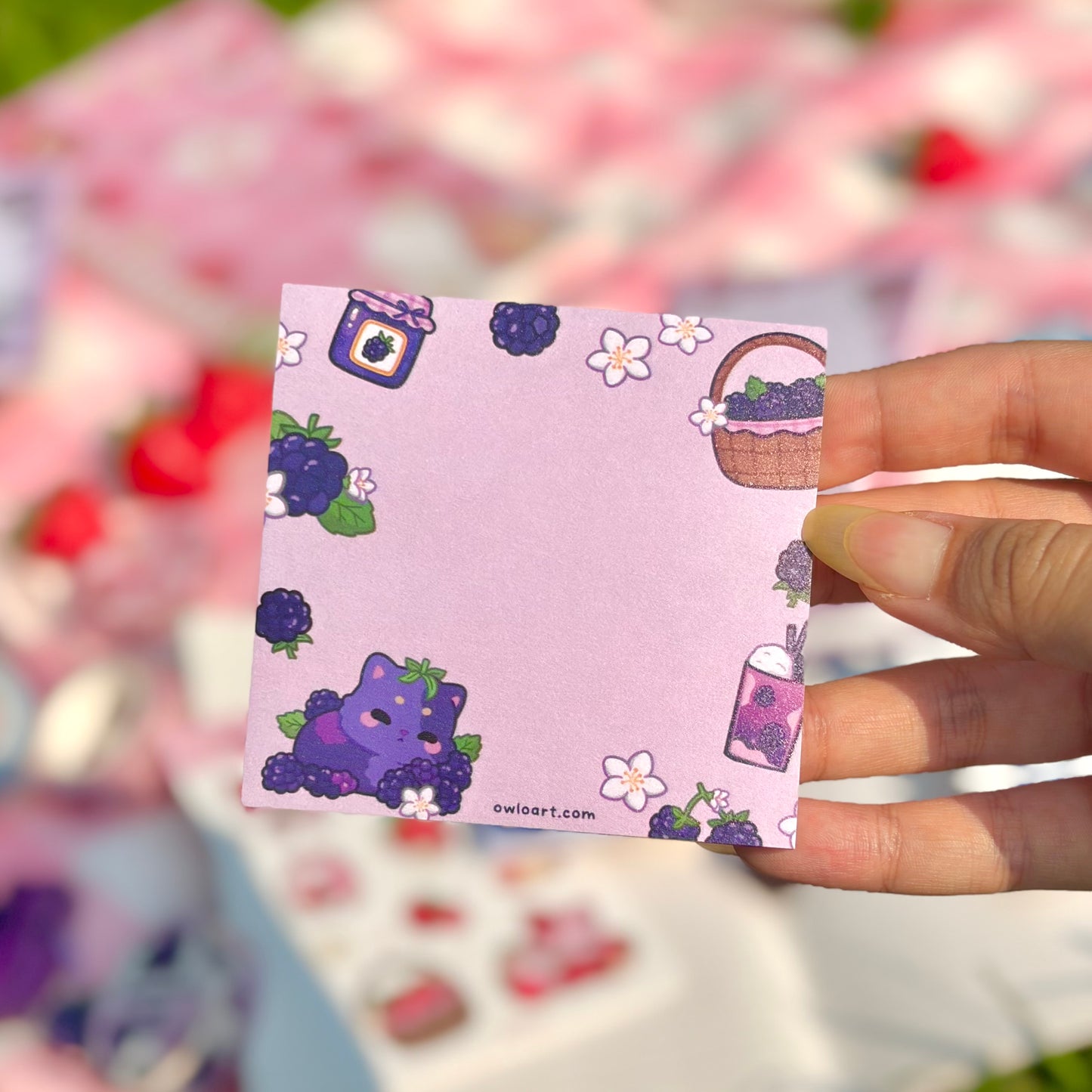 Blackberry Velvet FruitKitty Stationery Bundle