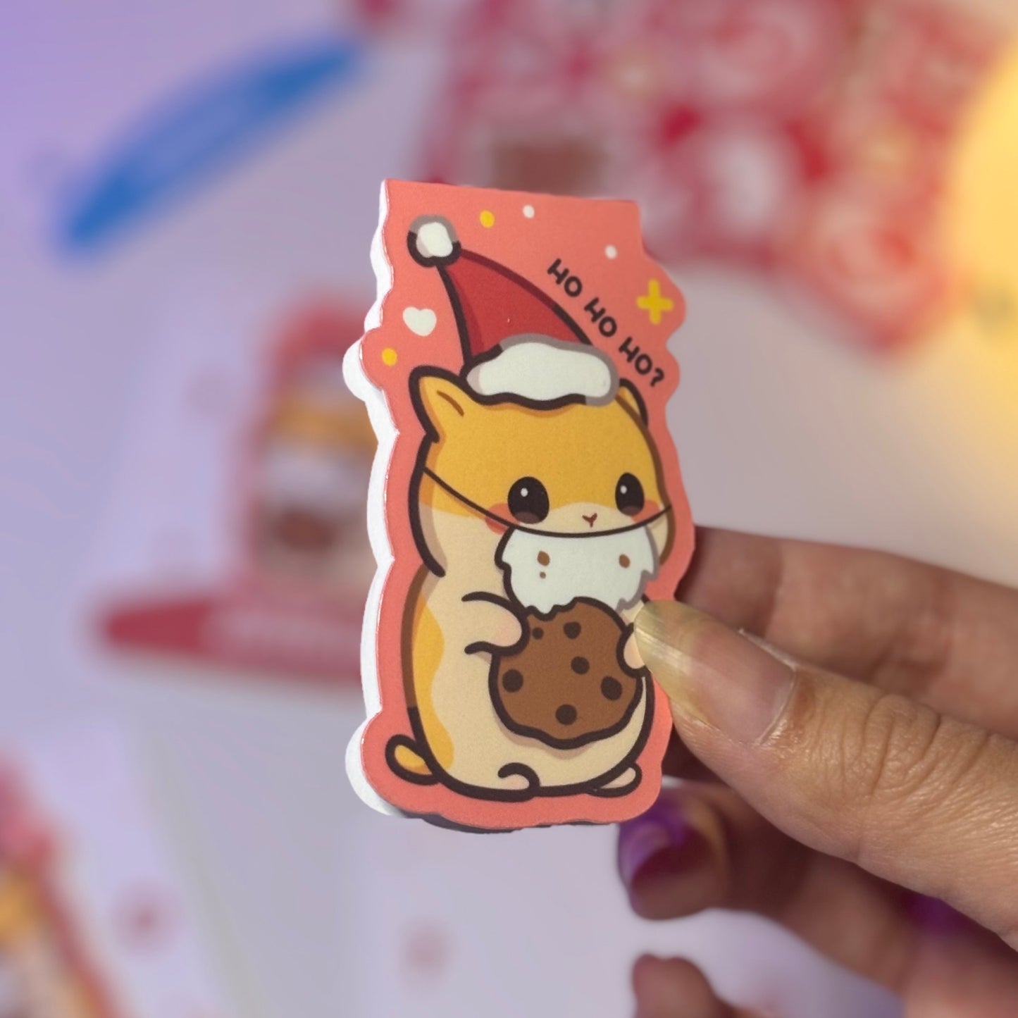 Santa Hamster Magnetic Bookmark