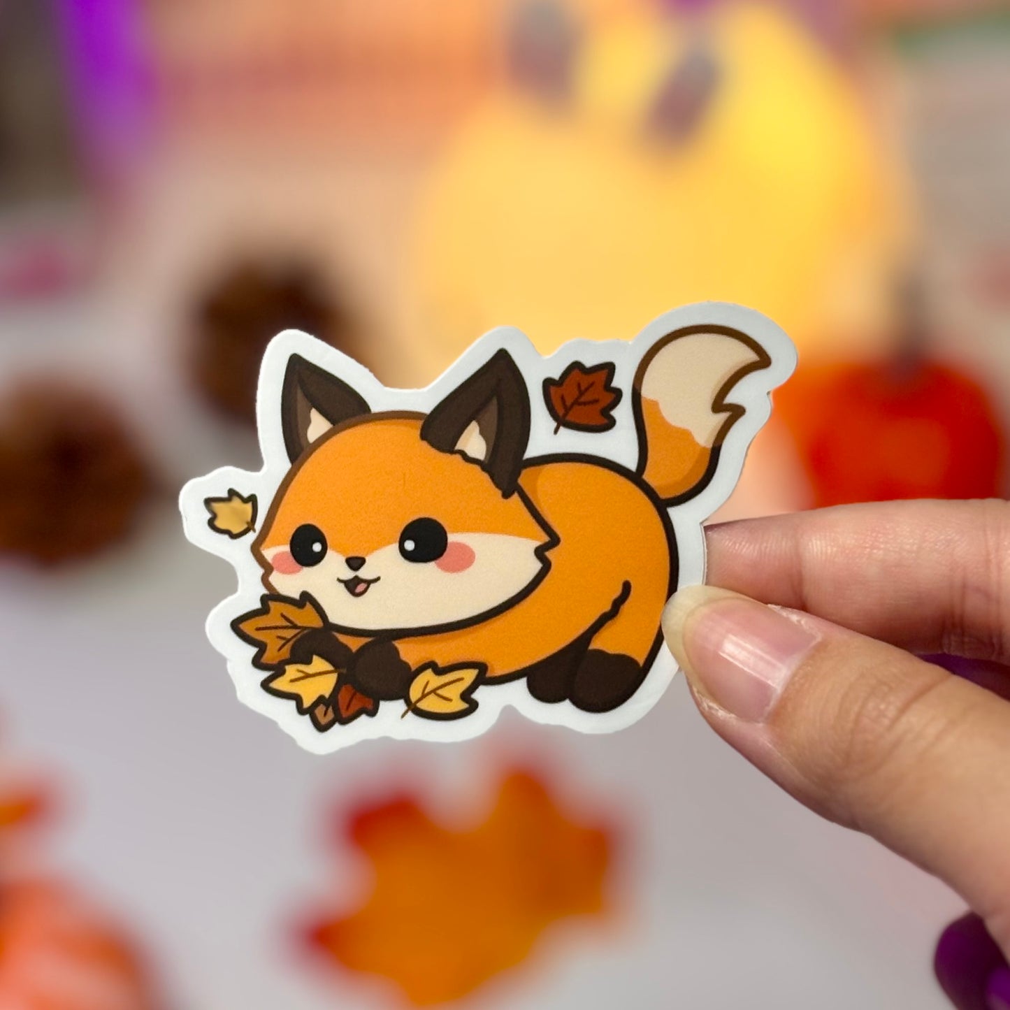 Autumn Fox Waterproof Matte Stickers