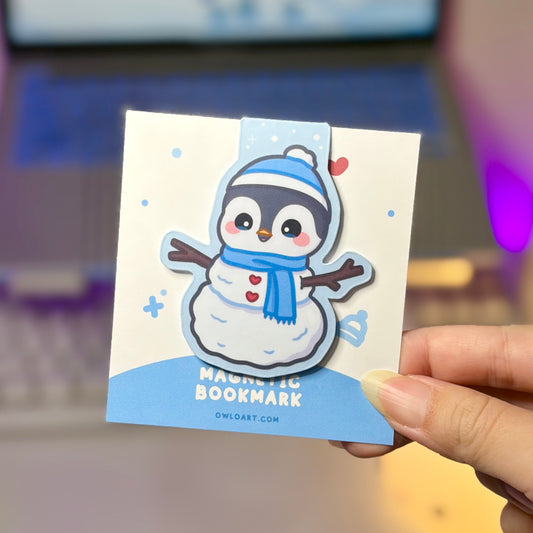 Cute Penguin Magnetic Bookmark