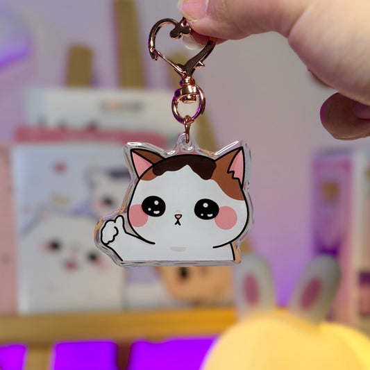 Thumb up Cat Acrylic Keychain