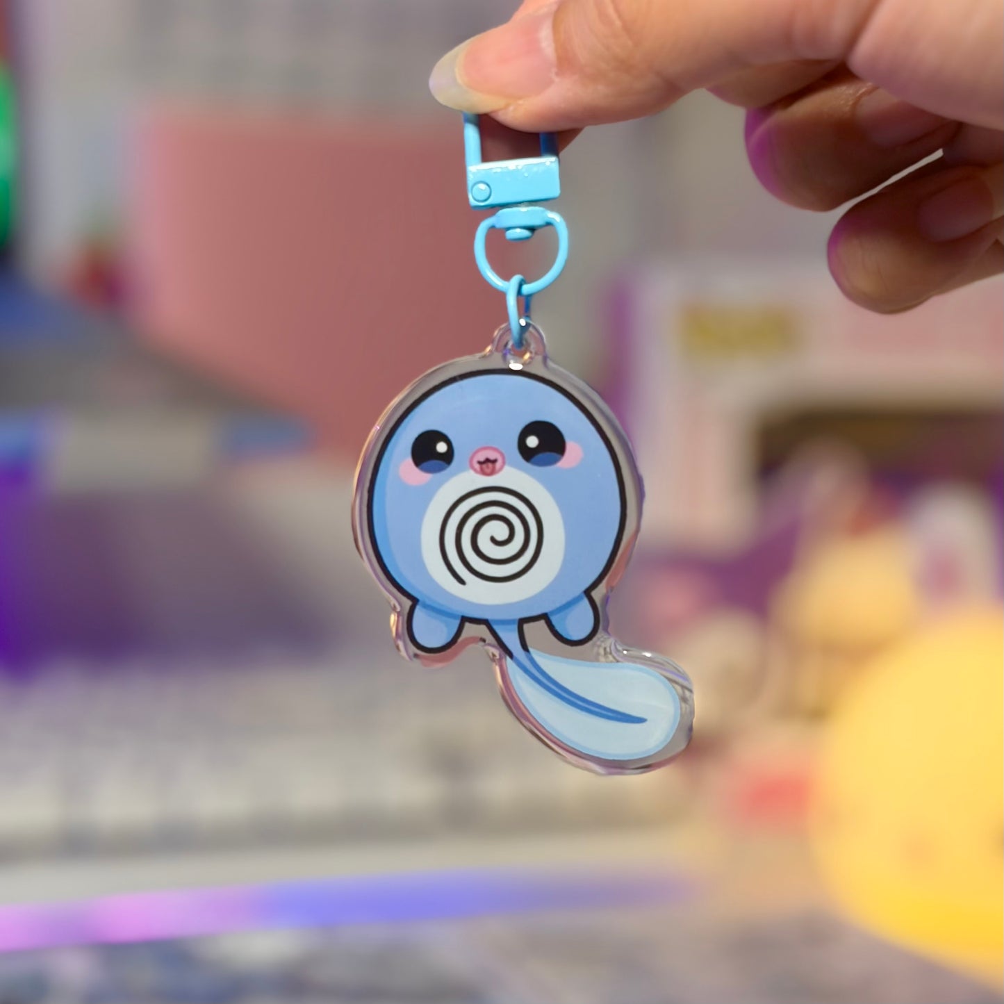 Swirly Tadpole Friend Acrylic Keychain