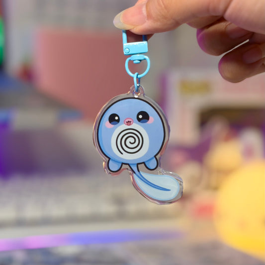 Swirly Tadpole Friend Acrylic Keychain