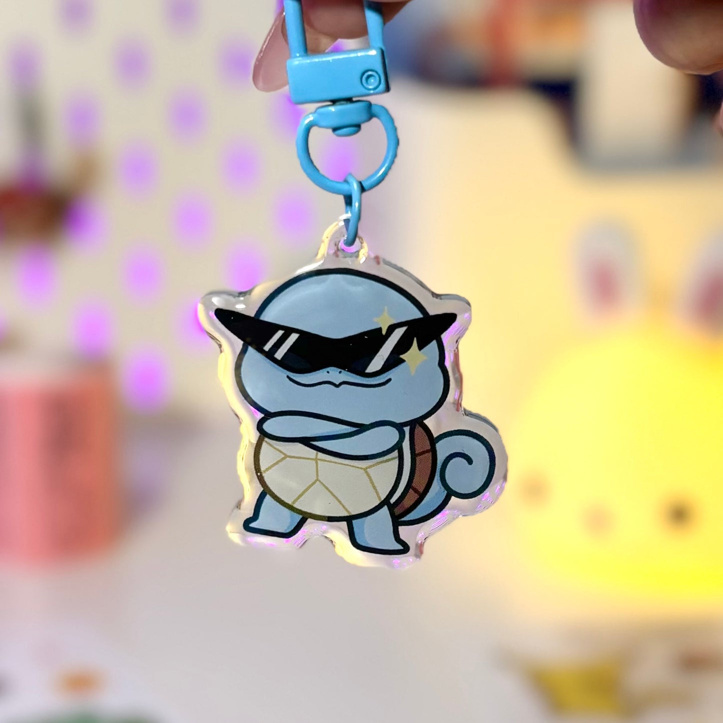 Cool Sunglasses Turtle Acrylic Keychain 💧