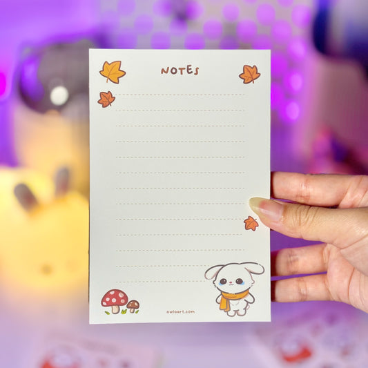 Cozy Fall Notepad 4x6 (Handmade)