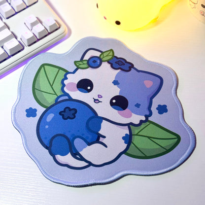 Blueberry Cat Mouse Pad