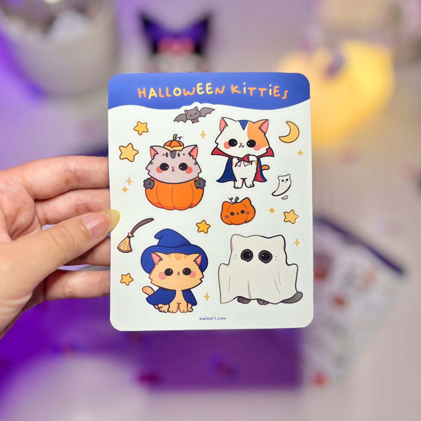 Halloween Kitties Sticker sheet