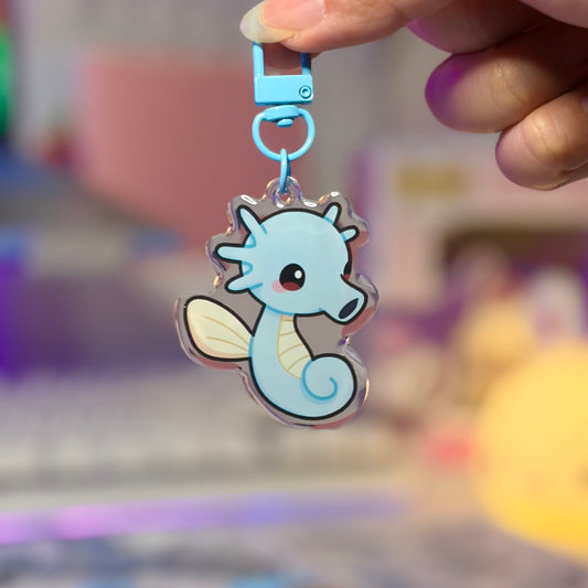 Cute Sea Horse Acrylic Keychain