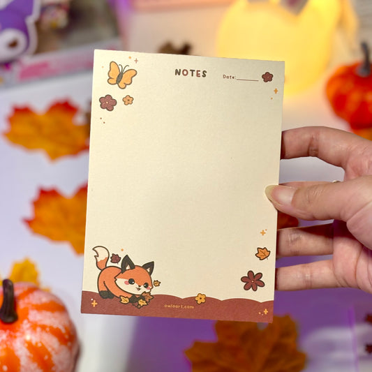 Autumn Fox Notepad