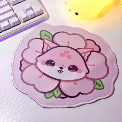 Sakura Fox Mouse Pad