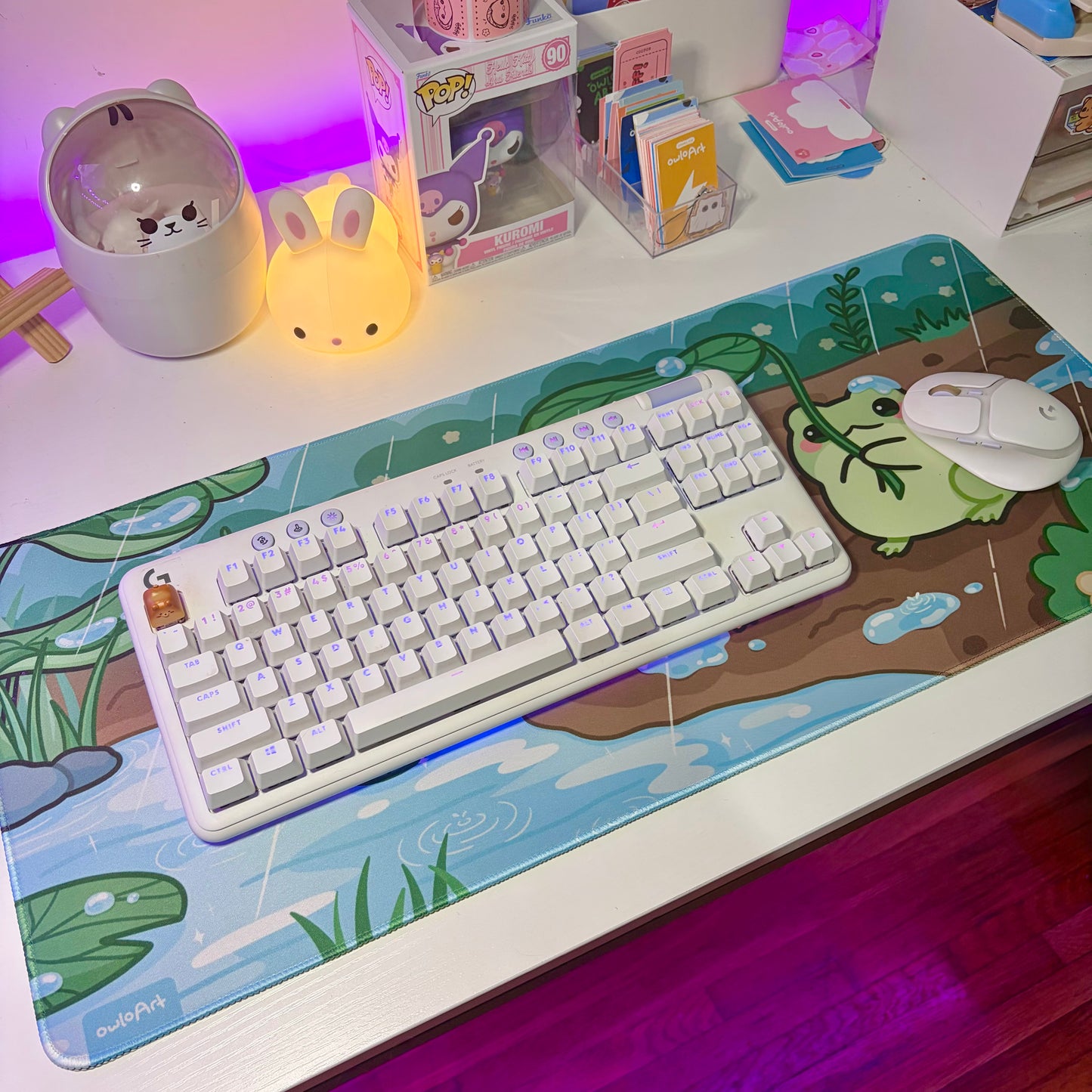 Under the Lily Pad Waterproof Desk Mat